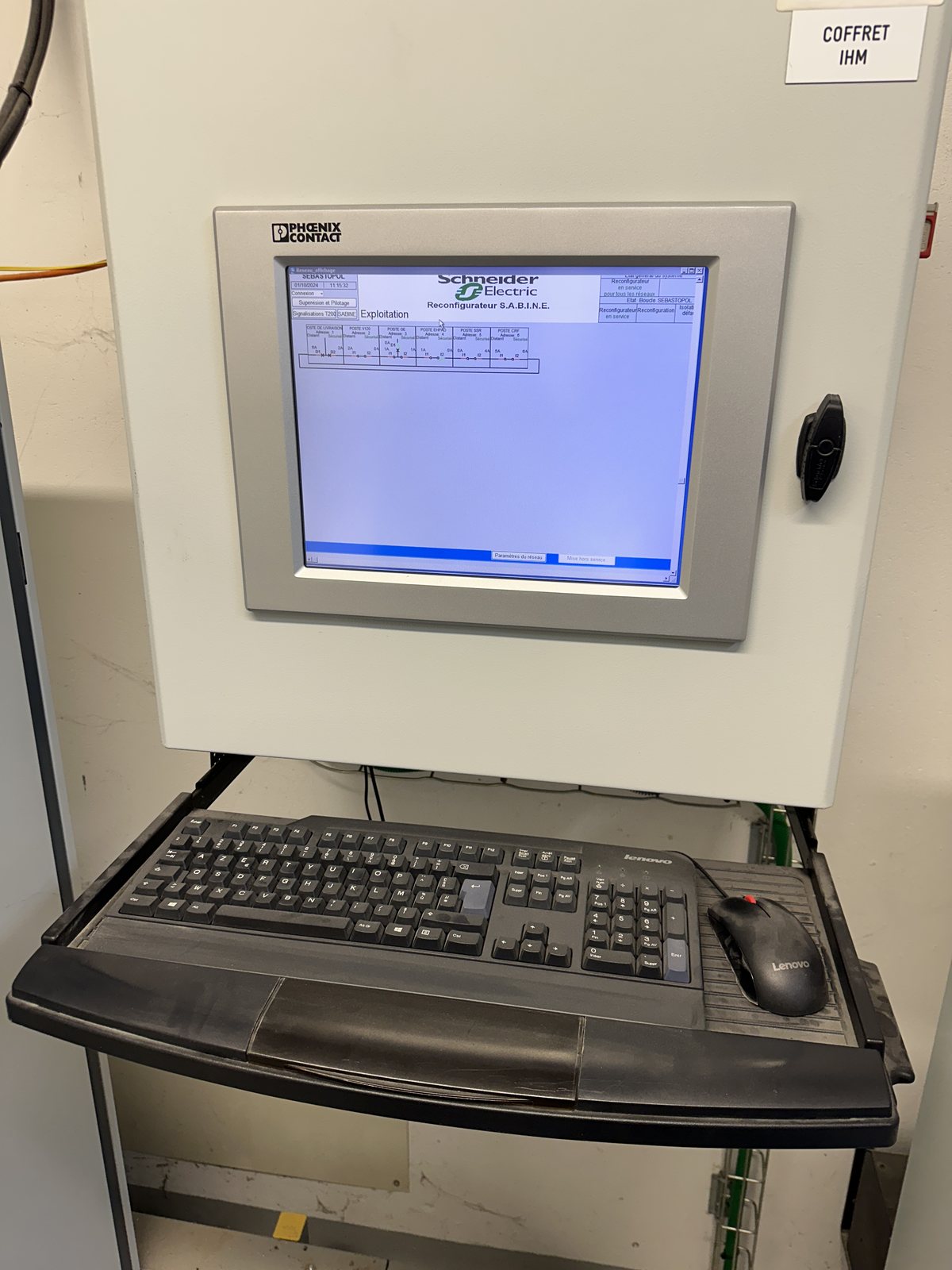 Poste IHM Citect utilisé pour contrôler les états d’un système SABINE.